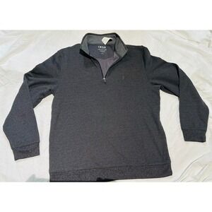 Izod Advantage Performance Fleece Mens Size L Turtleneck Zip Heavy Duty Grey